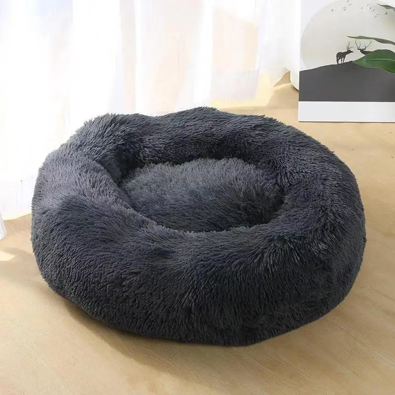 CloudComfort™ Calming Donut Pet Bed | Anti-Anxiety & Orthopedic Plush Bed for Dogs & Cats