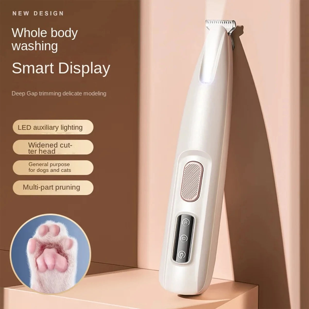 The WhisperTrim™ Silent Pet Detailer | Stress-Free Paw & Face Trimmer