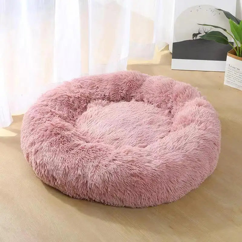 CloudComfort™ Calming Donut Pet Bed | Anti-Anxiety & Orthopedic Plush Bed for Dogs & Cats