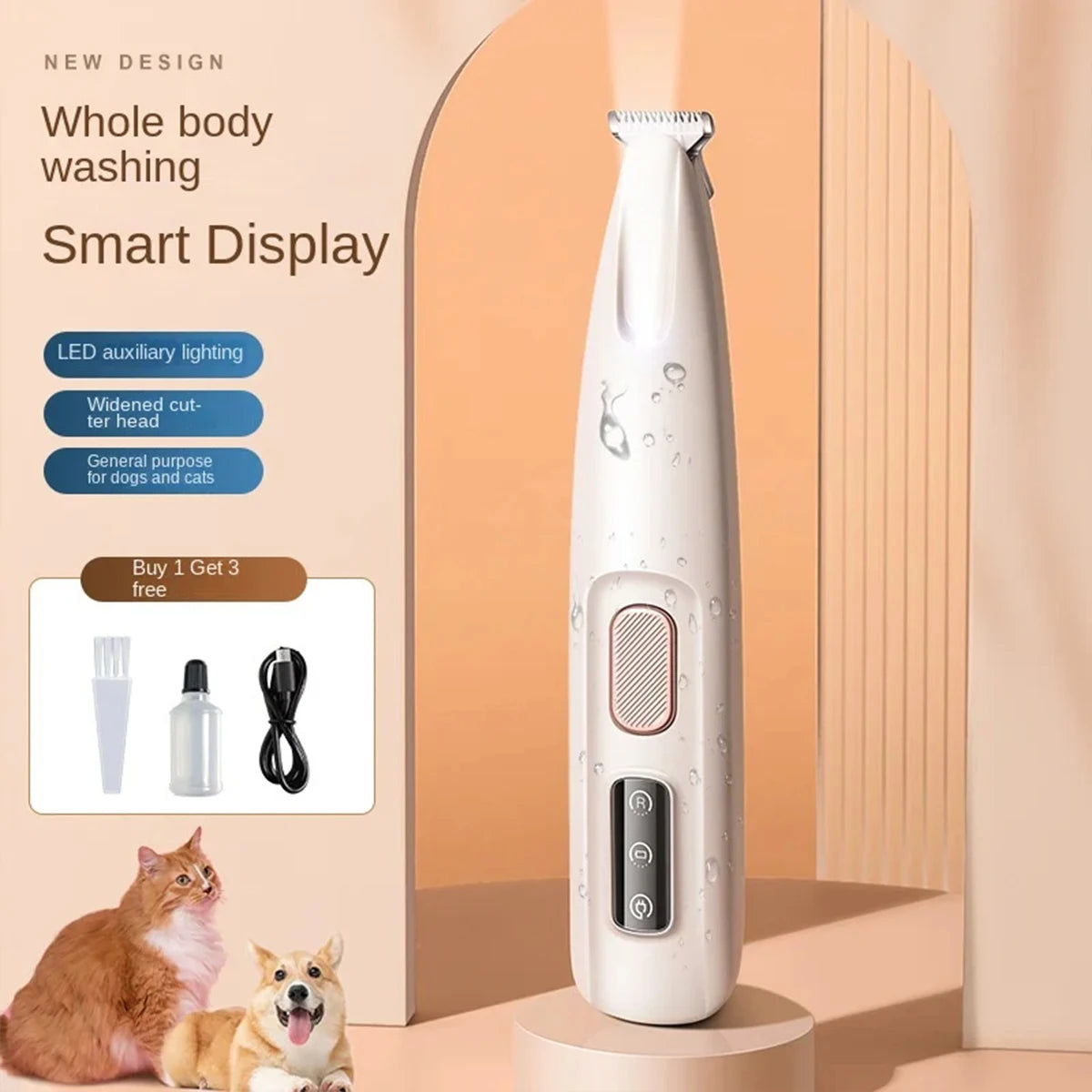 The WhisperTrim™ Silent Pet Detailer | Stress-Free Paw & Face Trimmer